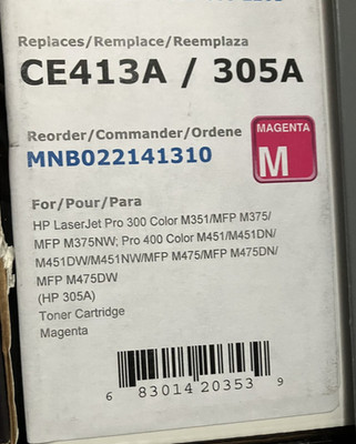 CE413A Magenta Toner Cartridge  For HP LaserJet Pro M300 & M400 series