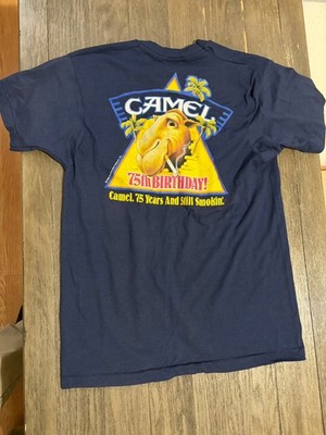 Vintage 1988 Joe Camel 75th Birthday Promo Shirt Size L Cigarette Smoking