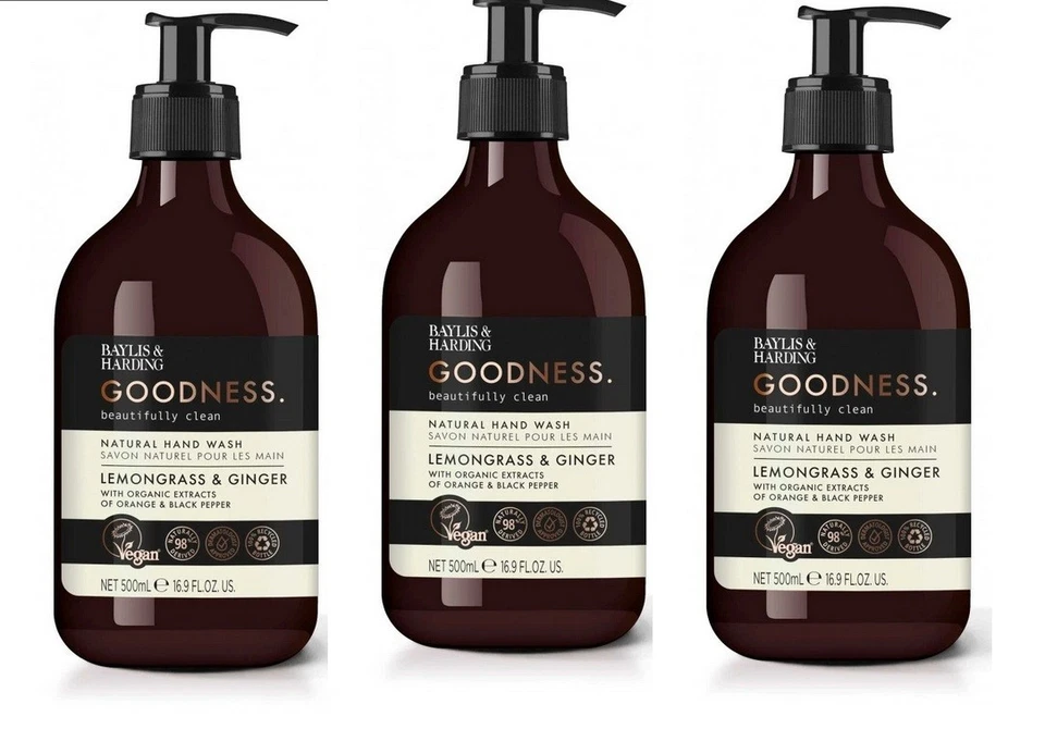 Baylis & Harding Goodness hand wash natur Lemongrass & Ginger 500 ml ( 3 Stück) - Bild 1 von 1