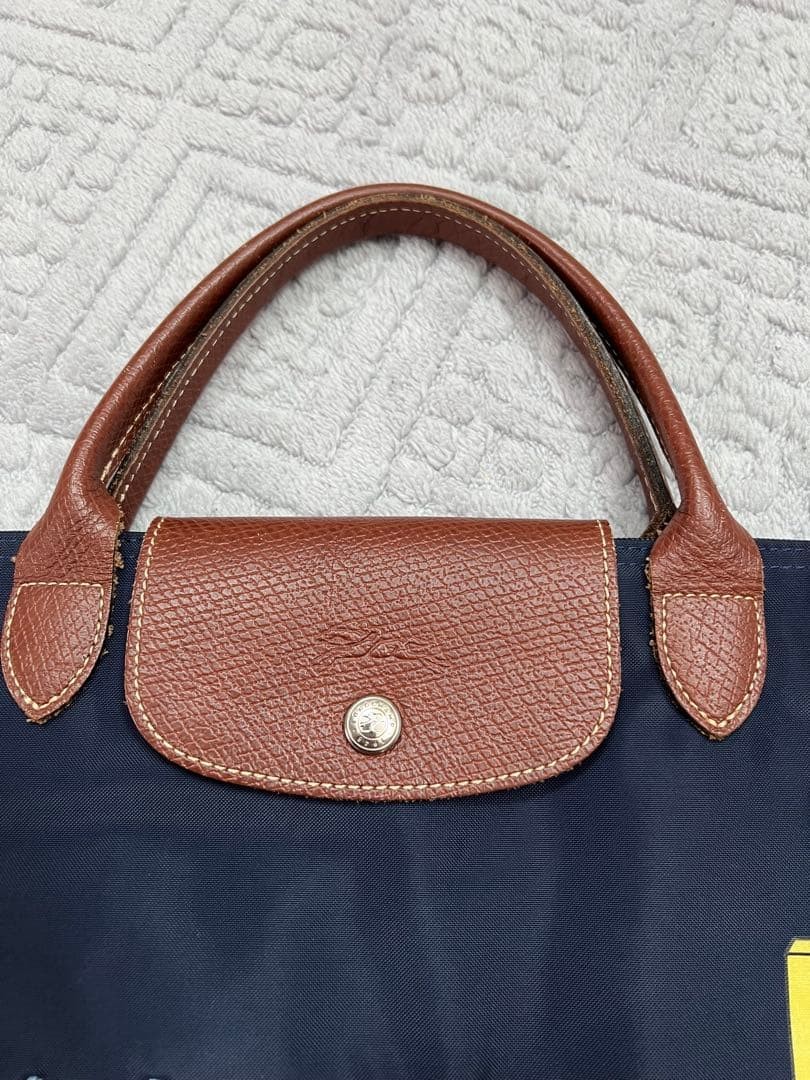 Longchamp Le Pliage Lucky Paris Limited Tote Navy Nylon Used From Japan image 4