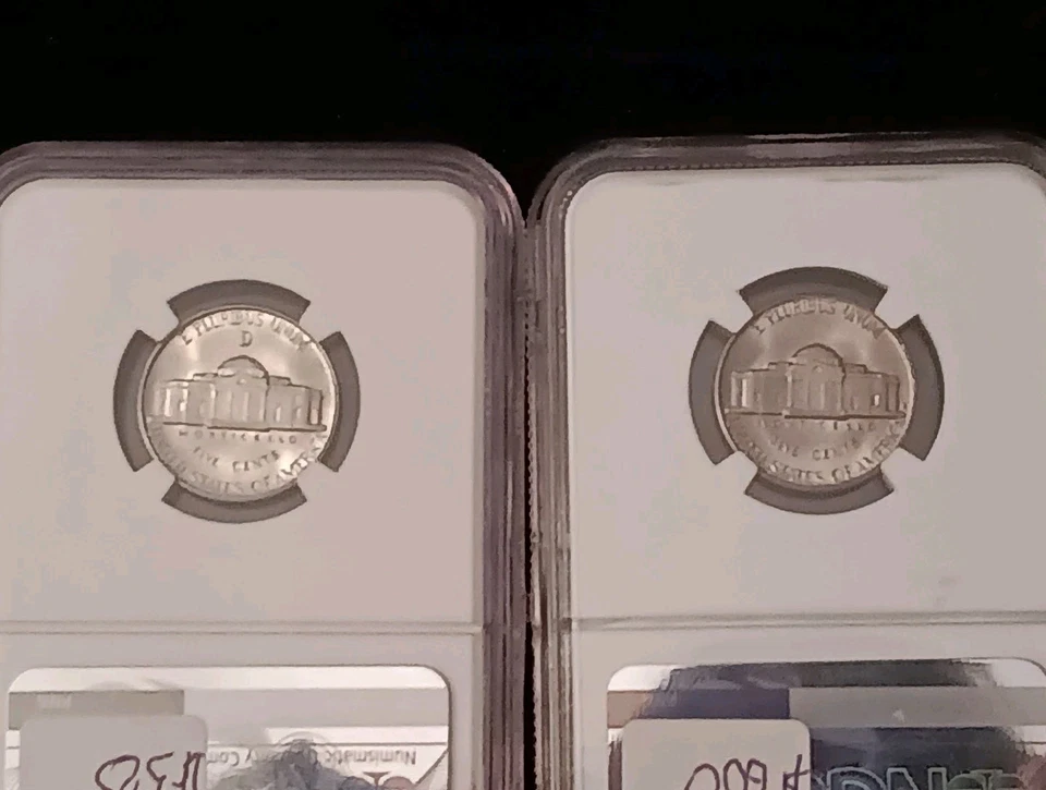 👉1945+1946 D/D Error Jefferson Nickels NGC MS66 &MS65 (2 Slabs Set ) - Image 2 of 4