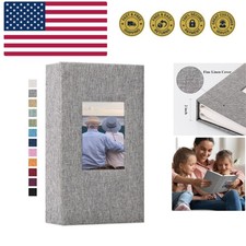 Photo Album 4x6 with 300 Pockets Fabric Linen Cover Photo Book Slip-in Pictur...