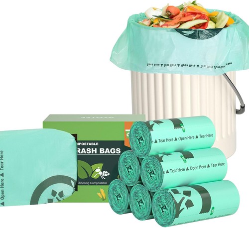 AYOTEE 150 Count Compostable Trash Bags 1.2 1 (Pack of 150), Green - Picture 1 of 7