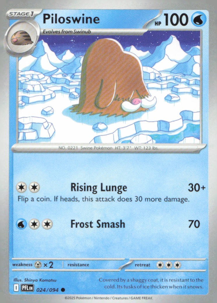 Piloswine Common ME02: Phantasmal Flames 024/094 NM