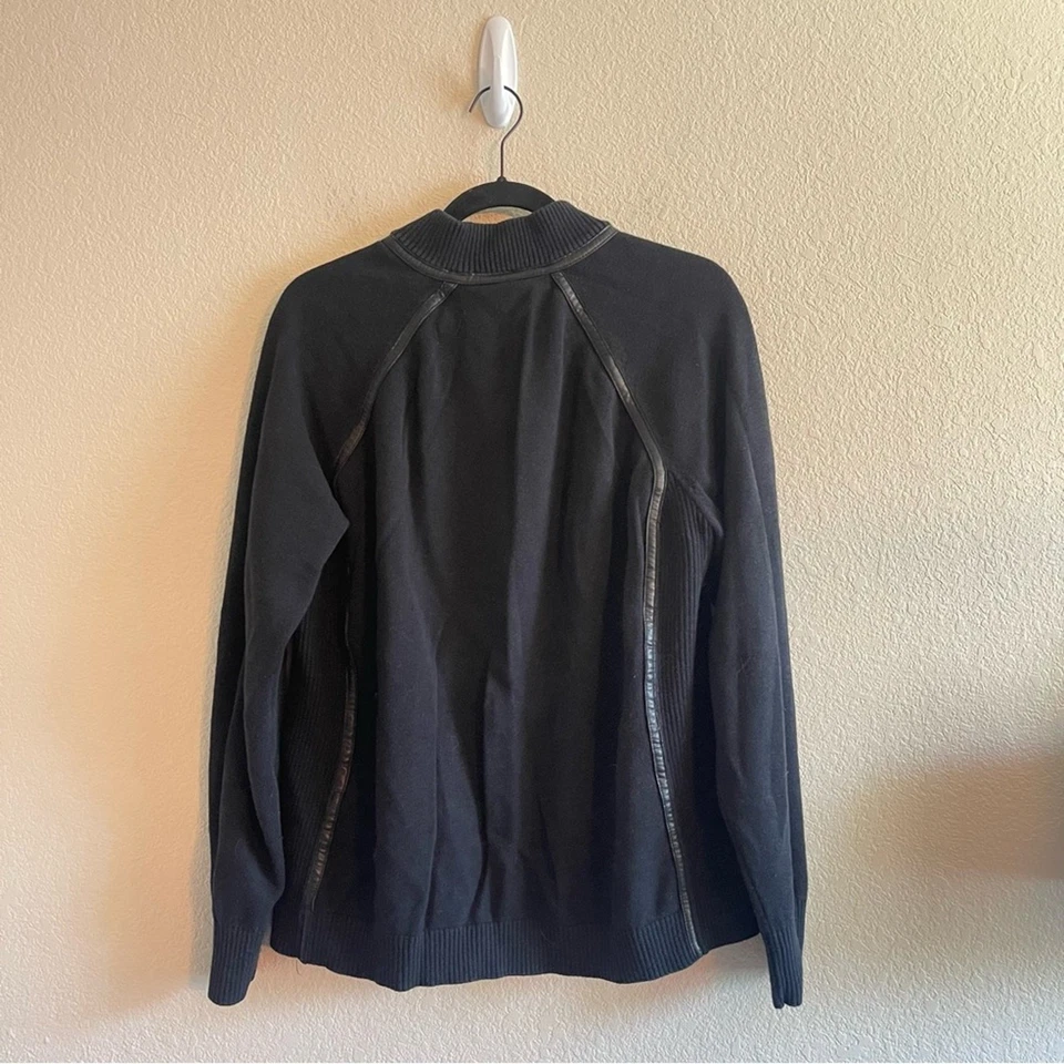 Harley Davidson Women's 1/4 Zip Ski Sweater in Black Wool Blend Womens Size 1W - Изображение 3 из 4