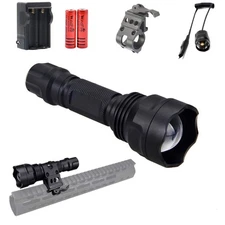 LUXJUMPER 940nm IR LED Flashlight Infrared Light for Night Vision Scope, Adju...