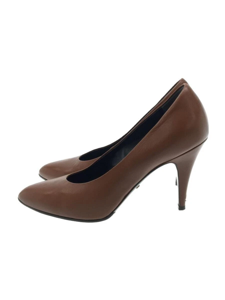 Escarpins Gucci en cuir marron 589769 taille 10 chaussures femme talon haut