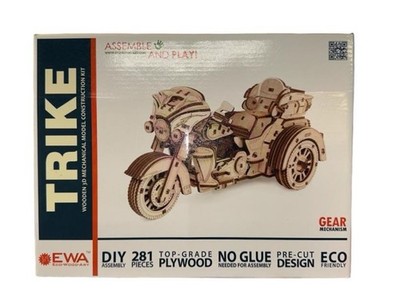 Eco-Wood-Art - 3D Puzzle Motorrad   DIY Motorrad mit Aufziehmechanismus