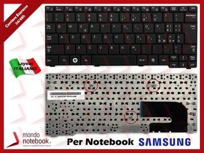 Italienische QWERTY-Tastatur für Netbook SAMSUNG NB20 NB30 (Schwarz) 1x