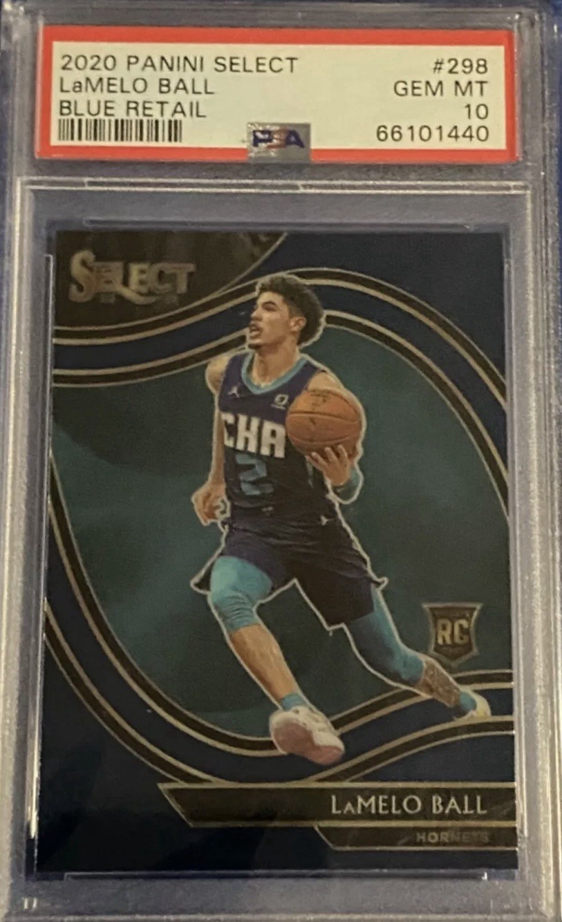 2020-21 Panini Select - Courtside Blue #298 LaMelo Ball RC Rookie PSA 10