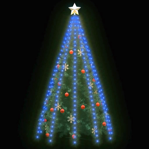 250 Blue Christmas Tree Net Lights 98.4 Inch Indoor Outdoor Holiday Decor