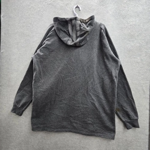Adidas Men Jacket L Gray Fleece Activewear Zipper Logo Long Sleeve READ image 13