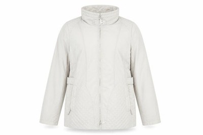 Gerry Weber Damen Steppjacke Größe 18 Beige Langarm Freizeit durchgehender Reißverschluss