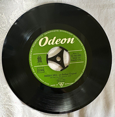 Freddy Sieg Ein Berliner Original 7'' 45 RPM Vinyl EP Odeon O 40380