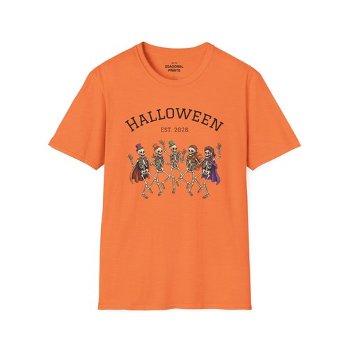 Dancing Skeletons Halloween T-Shirt | EST 2026