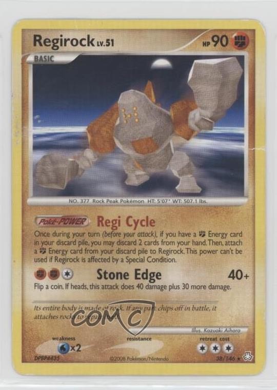 Regirock Pokémon Diamond & Pearl Legends Awakened #38 2008