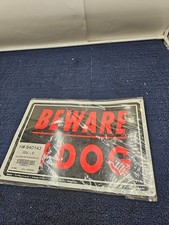  QTY 6 Hillman 840143 Black Beware of Dog Sign 10 in. H X 14 in. W Aluminum