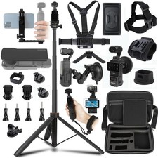 Accessories Kit for Osmo Pocket 3/4/Xtra - Carrying Case, Selfie Stick, Tripod 