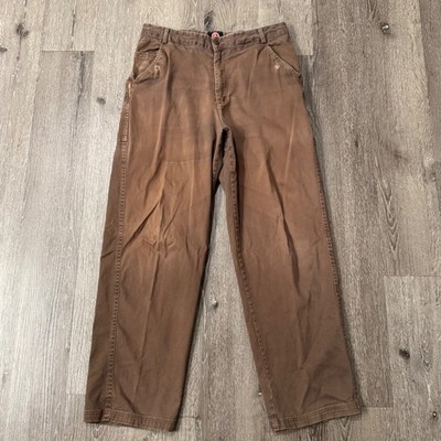 Scottevest Pants Mens 34x32 Brown TEC Technology Enabled Utility Workwear Cotton