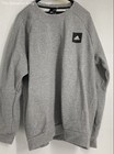 Adidas Mens Gray Heather Crew Neck Long Sleeve Pullover Sweatshirt Size XL
