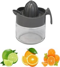 BH | Glass Fruit Juicer - 300ml Lemon Orange Citrus Squeezer Hand Press Manual