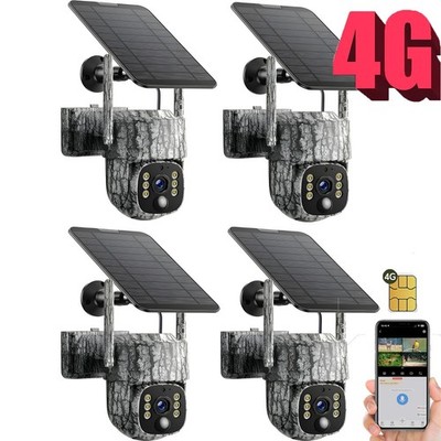 CAMCAMP 2.5K 4G LTE PTZ Überwachungskamera Akku Kamera Auto Track 4W Solarpanel