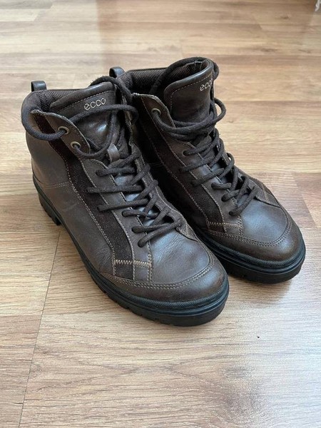 Women Ecco Boots Brown Leather 37 #3PVH