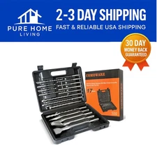 SDS Plus Drill Bits & Chisels Set - 17 Pieces for Efficient Drilling