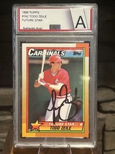 1990 Topps - Todd Zeile - Future Star Rookie RC AUTO #162 Authenticated
