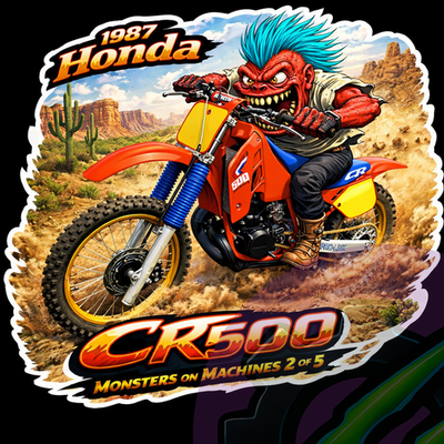 #ad 1987 Honda CR500 Sticker 9x9cm 2 Stroke Dirt Bike Motocross Decal Number 2 of 5 $6.99