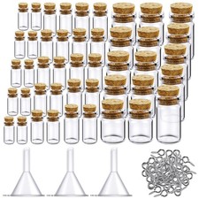 45 Pcs Small Mini Glass Bottles With Cork Stoppers Small Glass Jars With Lids Ti