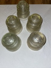 Vintage Hemingray 45 Glass insulators (set of 5) Made In USA