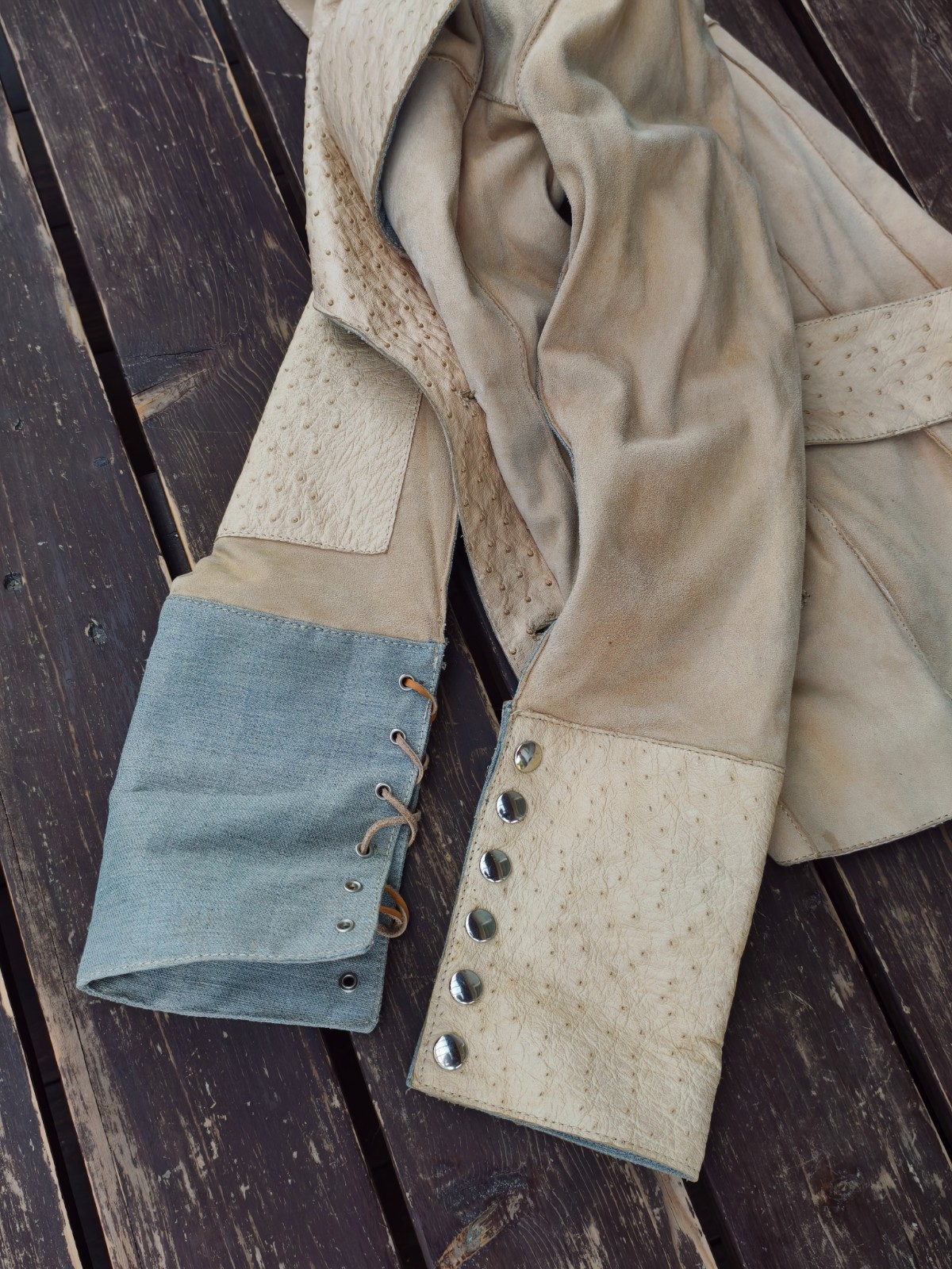 Jean Claude Jitrois Designer Luxury Beige Goatskin Suede Jacket / Blazer 38 M image 6
