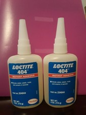 Two NEW bottles Loctite 404. Each bottle is 4oz of Instant Adhesive.