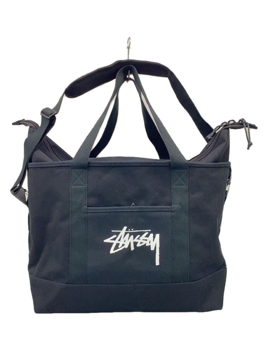STUSSY tote bag canvas Black Used | eBay