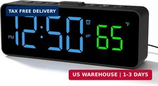 2-in-1 Digital Alarm Clocks for Living Room Bedroom