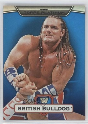 2010 Topps Platinum WWE Blue 187/199 The British Bulldog #99 0ad