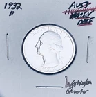 1932-D  GEM AU+++  KEY DATE!  U.S. WASHINGTON QUARTER.