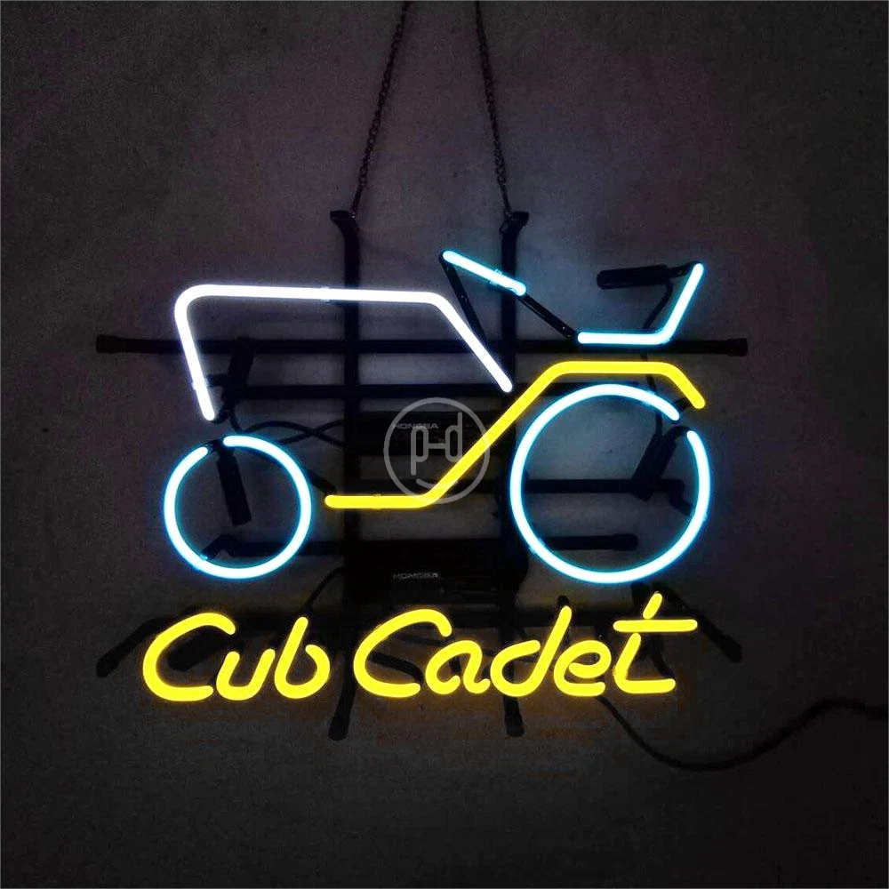 20"x16"Cub Cadet Neon Sign Light Home Room Wall Hanging Handcraft Real Glass Art