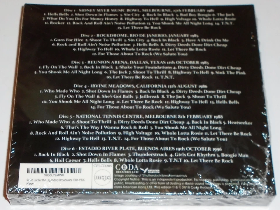 AC/DC Radio Lucifer the Legendary Broadcasts 1981-1996 (6 x CD Pack) New - Image 2 of 3