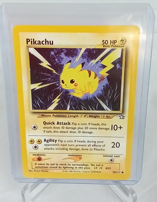 Pikachu 70/111 Neo Genesis Pokémon Card 1995-2000 | eBay