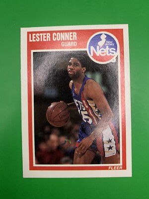 1989-90 Fleer Lester Conner RC New Jersey Nets #96