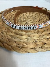 Handcrafted Multicolor Southwestern Style Seed Bead Belt 1" x 36" Beautiful