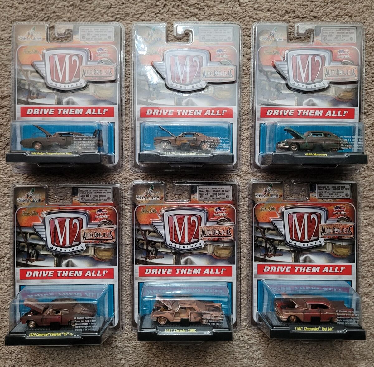 LOT OF 6 ~ Full Set ~ M2 Machines 1:64 Auto Projects Release LOT OF 6 ~ Full Set ~ M2 Machines 1:64 Auto Projects Release