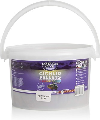 Premium 2 lb Cichlid Fish Food Pellets - Natural Ingredients for Vibrant Fish