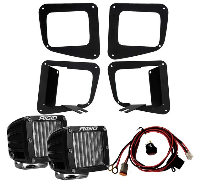 RIGID Fog Light Kit w/DOT SAE D-Series PRO LED Lights for 14-17 Toyota