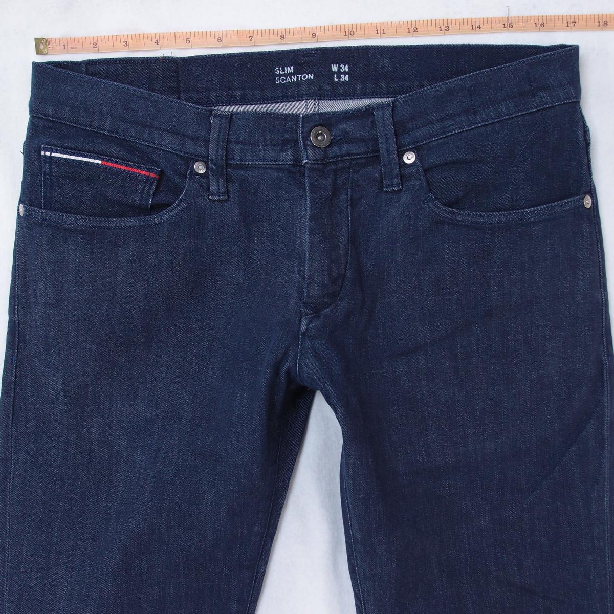 Mens Tommy Hilfiger SCANTON SLIM Stretch Slim Straight Blue Jeans W33 W34  L34