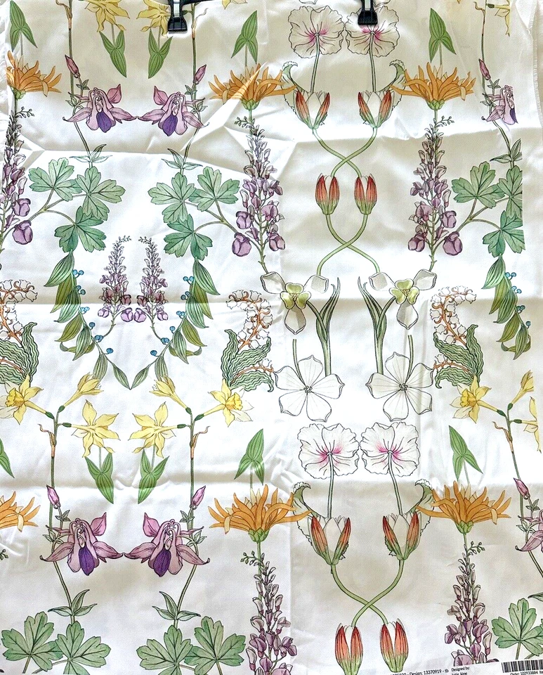 Katie Kime Versailles Traditional Floral Botanical Custom Twill Fabric 1.75 Yds - Image 3 of 4