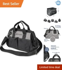 12-Inch Compact Tool Bag with Adjustable Straps - Ideal for DIY Enthusiasts