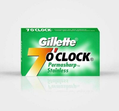 100 X STÜCK GILLETTE 7 O'CLOCK PERMASHARP STAINLESS RASIERER 2 Edge Klingen @...